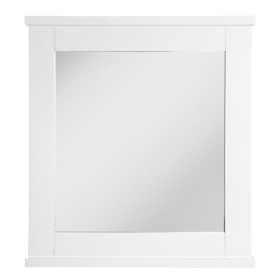 Product photograph of Partland Wall Bathroom Mirror In White Frame from Furniture in Fashion