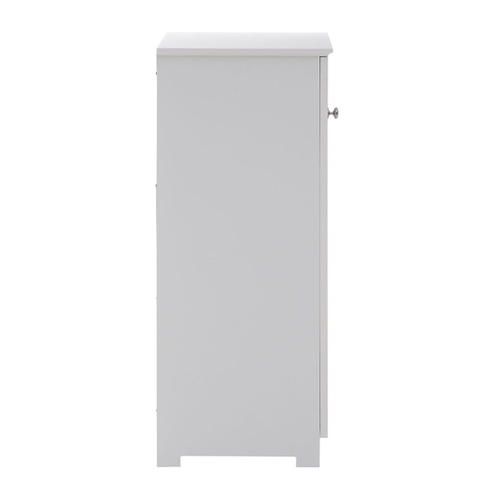 Partland Wooden Bathroom Cabinet With 1 Door In White_3