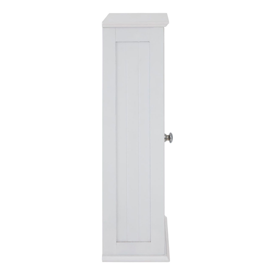 Partland Wooden Bathroom Mirrored Cabinet In White_3
