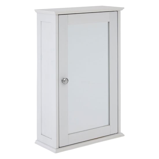 Read more about Partland wooden bathroom mirrored cabinet in white