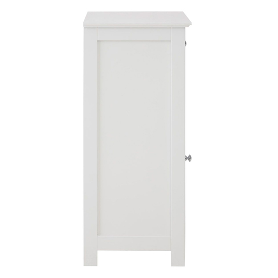 Partland Wooden Floor Standing Bathroom Storage Cabinet In White_3