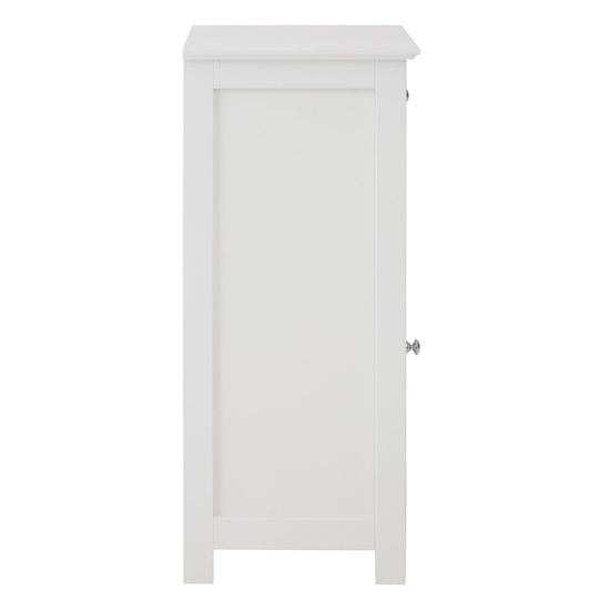 Partland Wooden Floor Standing Bathroom Storage Cabinet In White_3