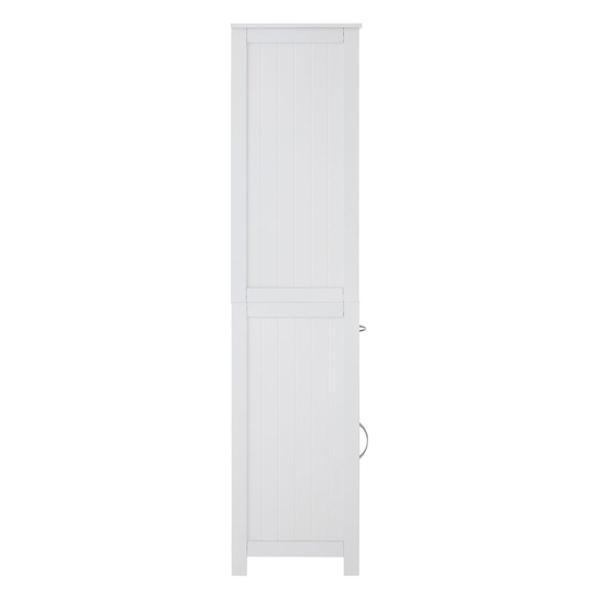 Partland Wooden Tall Bathroom Storage Cabinet In White_3