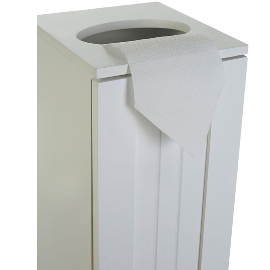 Partland Wooden Toilet Paper Cabinet In White_5