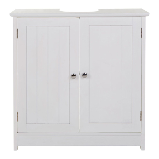 Partland Wooden Under Sink Cabinet In White