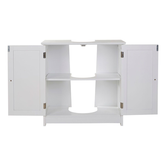 Partland Wooden Under Sink Cabinet In White