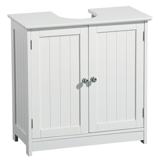 Photo of Partland wooden under sink cabinet in white