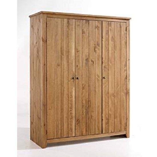 Read more about Pascal 3 door wardrobe in pine finish