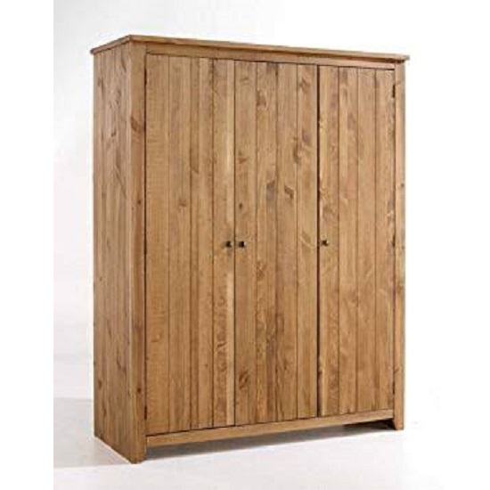 Hinkley 3 Door Wardrobe In Pine finish FiF