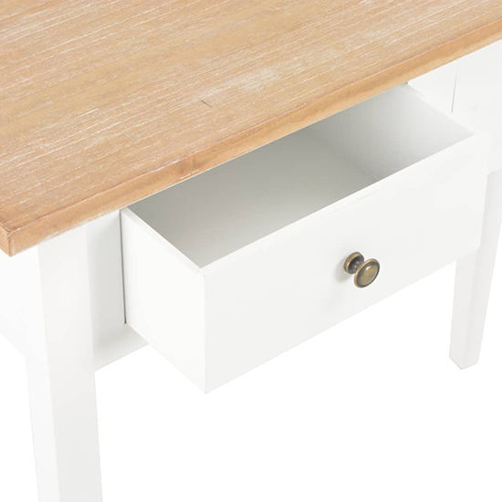Pasgen Wooden Dressing Console Table With 2 Drawers In White_4