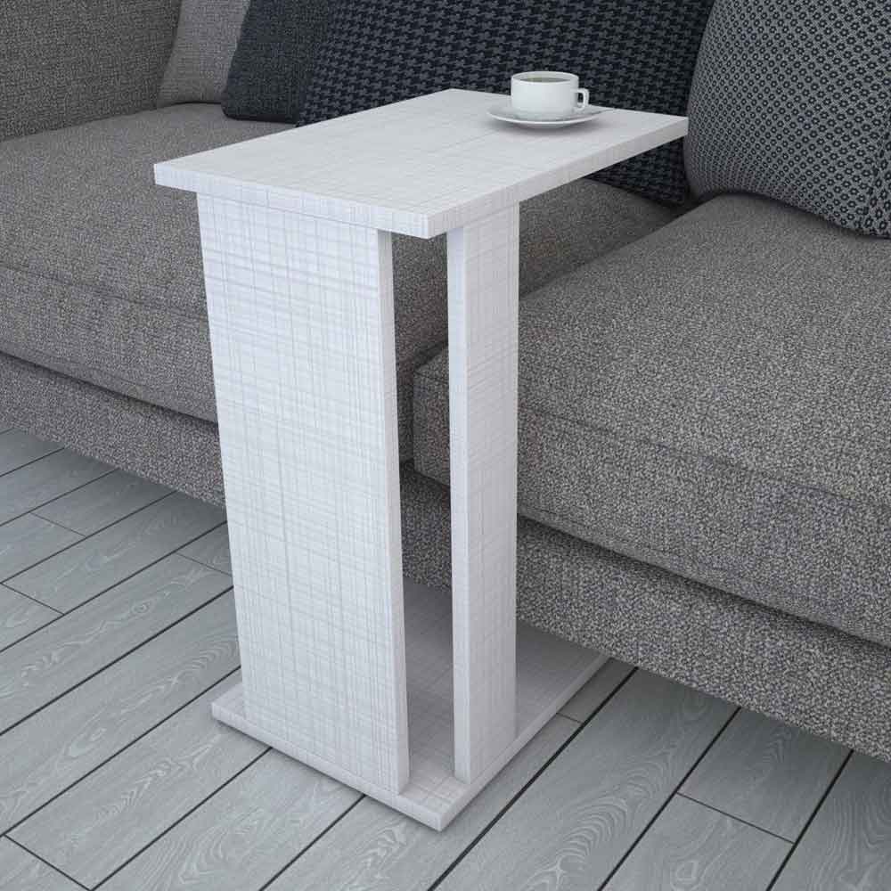 Pasific Wooden Side Table in White