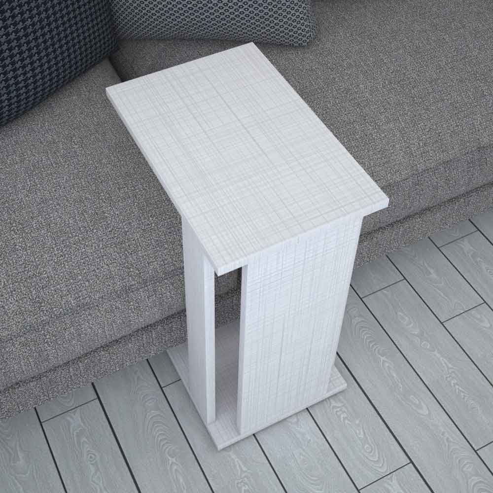 Pasific Wooden Side Table in White