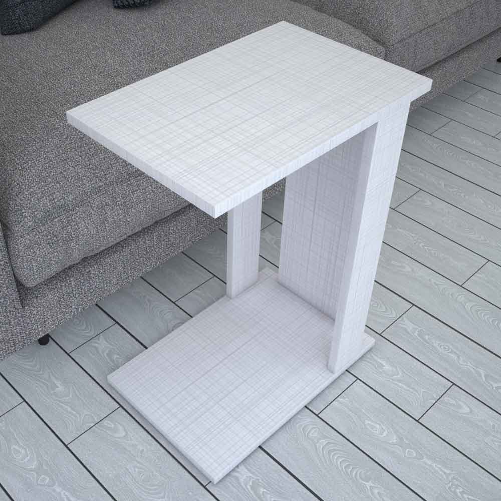 Pasific Wooden Side Table in White