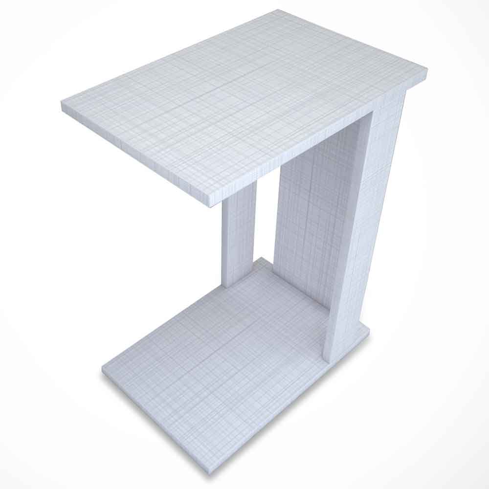 Pasific Wooden Side Table in White