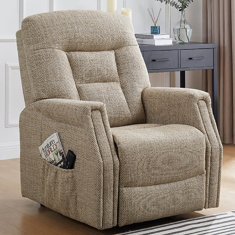 Read more about Passaic fabric electric recliner chair in oatmeal