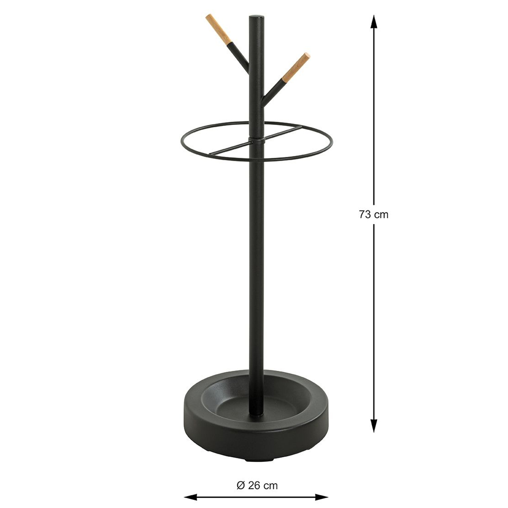 Patchogue Metal Umbrella Stand In Black