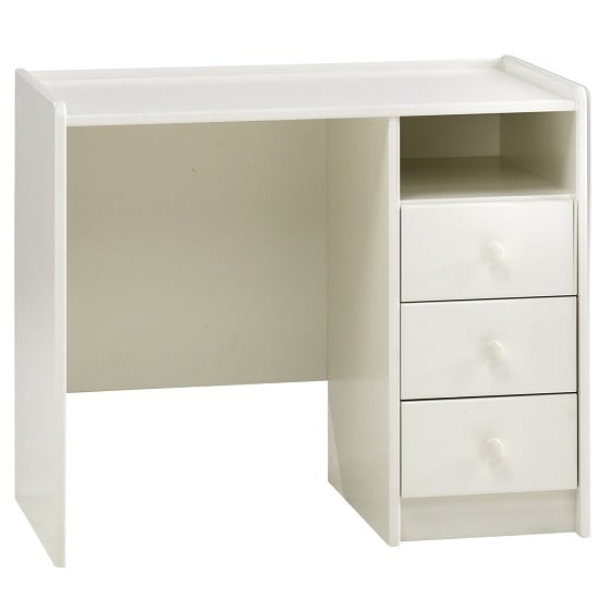 childrens white desk with drawers