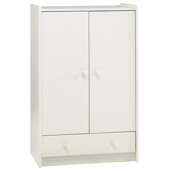 Pathos Wooden Childrens Wardrobe Low In White Furniture In Fashion