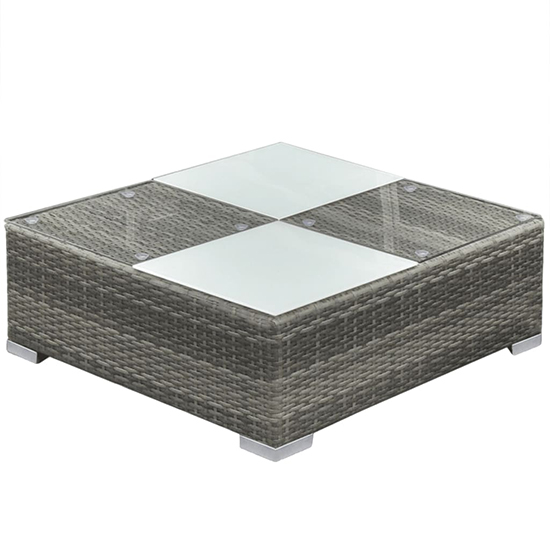 Paton Rattan 5 Piece Garden Lounge Set With Cushions In Grey