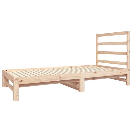 Patras Solid PIne Wood Pull-Out Day Bed In Natural