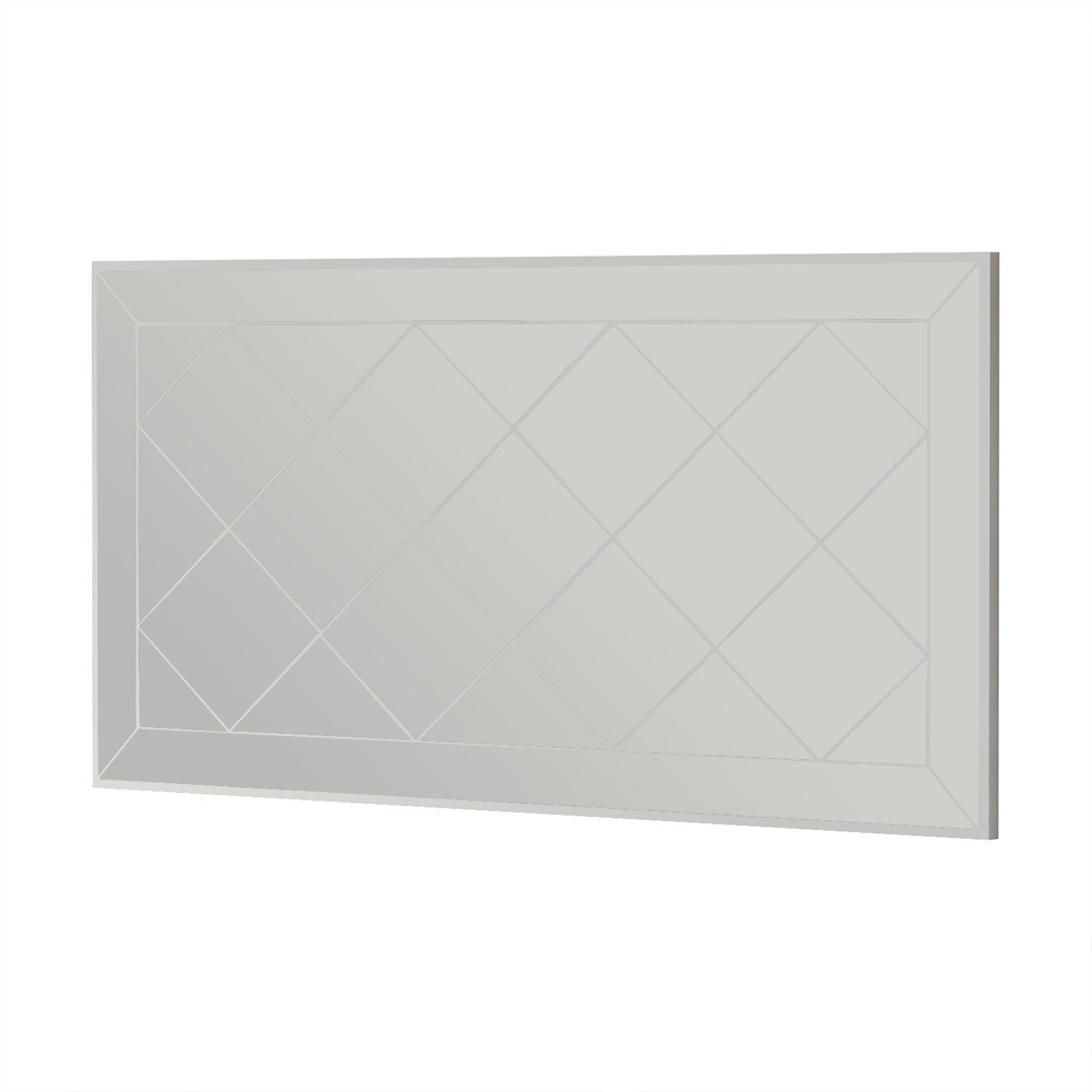 Pauli Glass Wall Mirror in White Wooden Frame