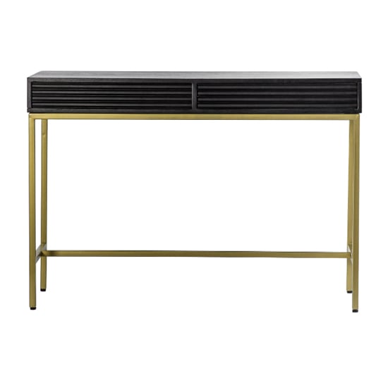 Pauls Mango Wood Console Table With 2 Drawers In Black_5