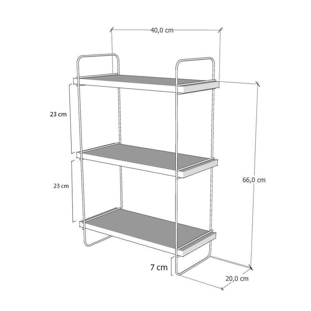 Pavilion Wooden Wall Hung Shelving Unit in Atlantic Pine
