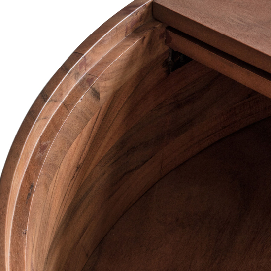 Pawhuska Round Wooden Storage Coffee Table In Natural