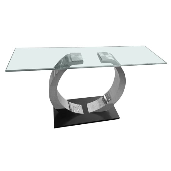 Read more about Payne clear glass console table with stainless steel base