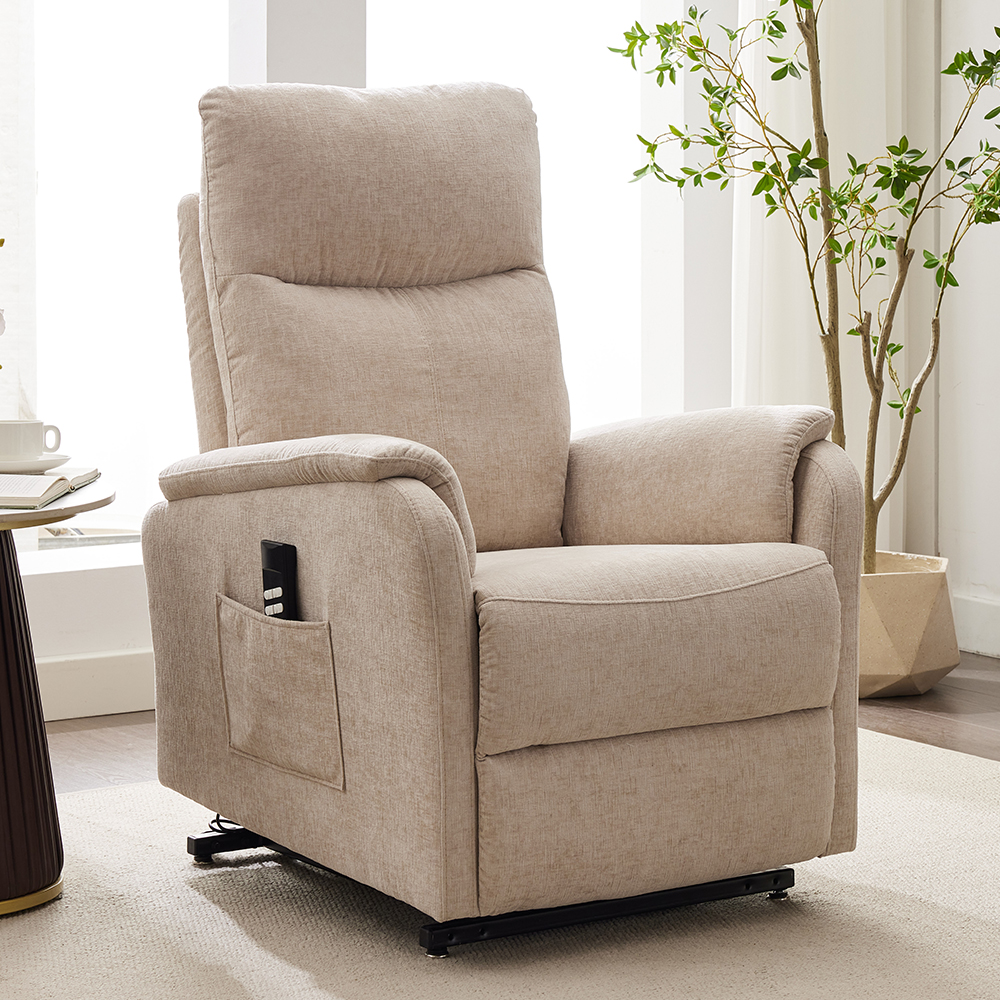 payson fabric electric recliner chair in barley-image-124474