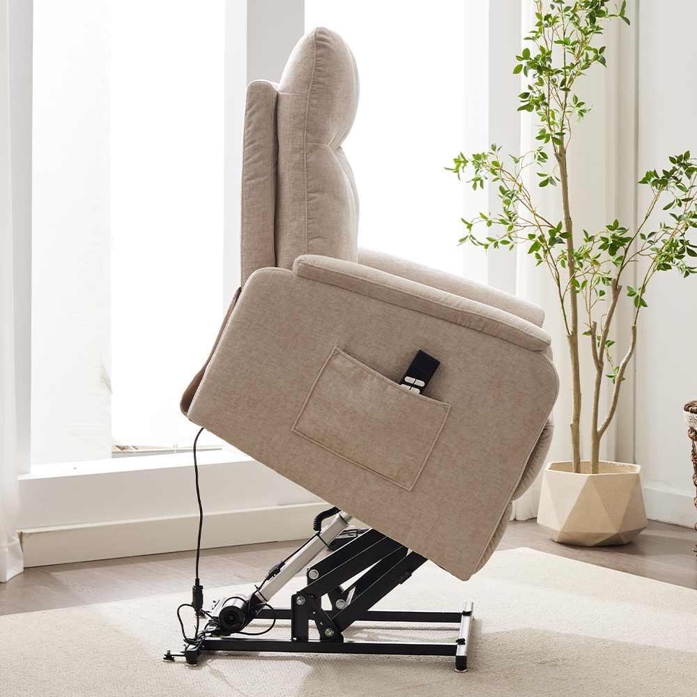 Payson Fabric Electric Recliner Chair In Barley