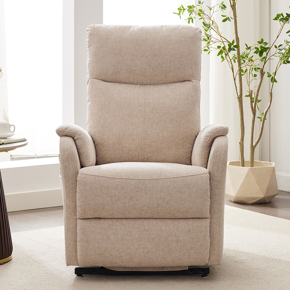Payson Fabric Electric Recliner Chair In Barley