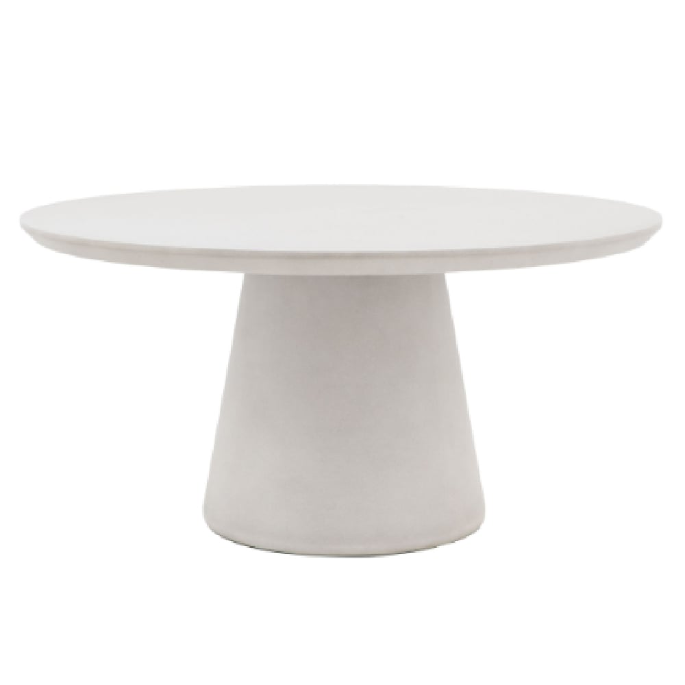Payson Glass Concrete Round Dining Table In Linen