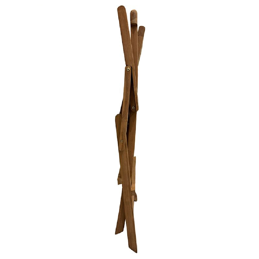Payson Teak Wooden Folding Arm Chairs In Pair
