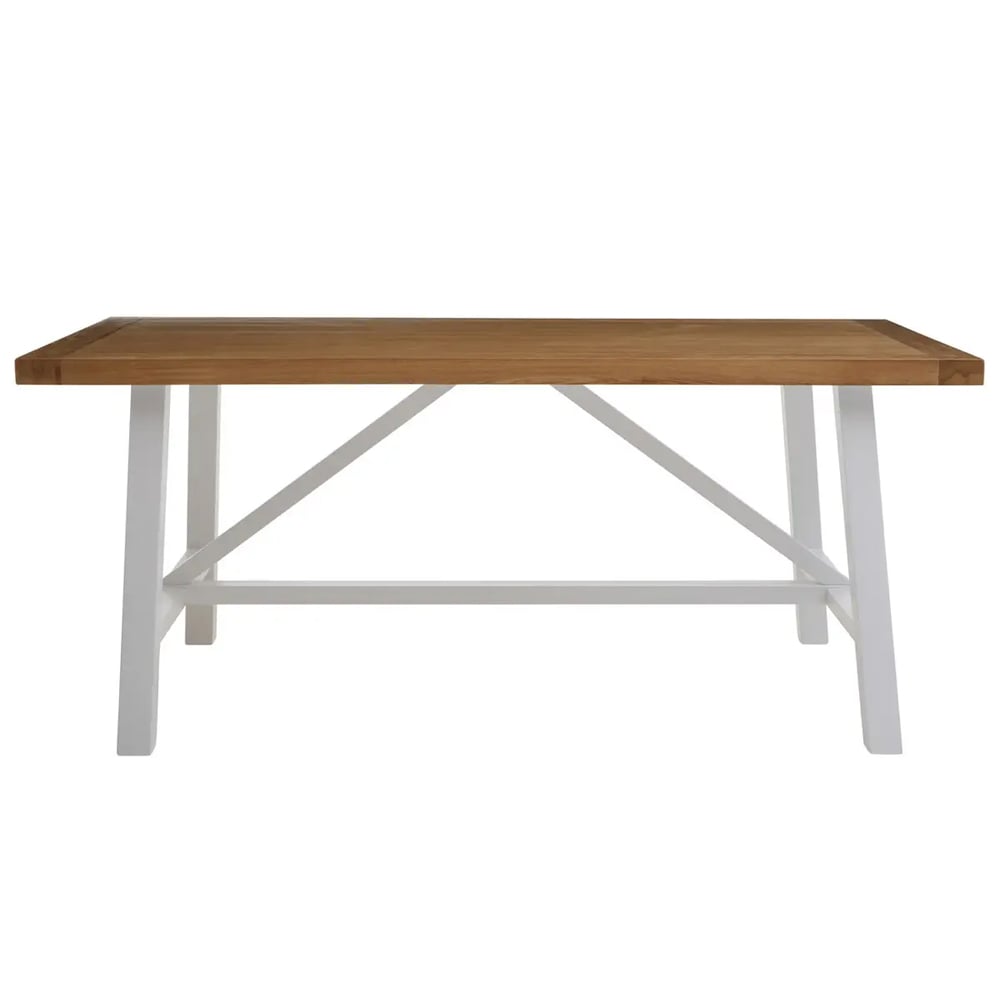 Payson Wooden Dining Table In Natural And White