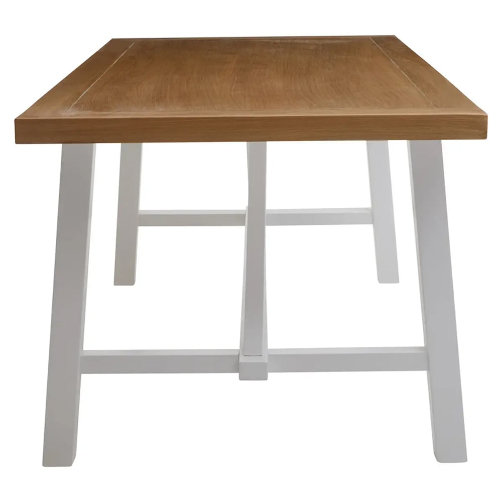 Payson Wooden Dining Table In Natural And White