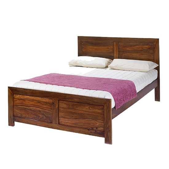 Photo of Payton wooden super king size bed in sheesham hardwood