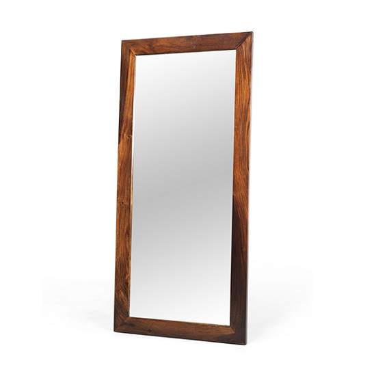 Payton Wooden Bedroom Wall Mirror Tall In Sheesham Hardwood