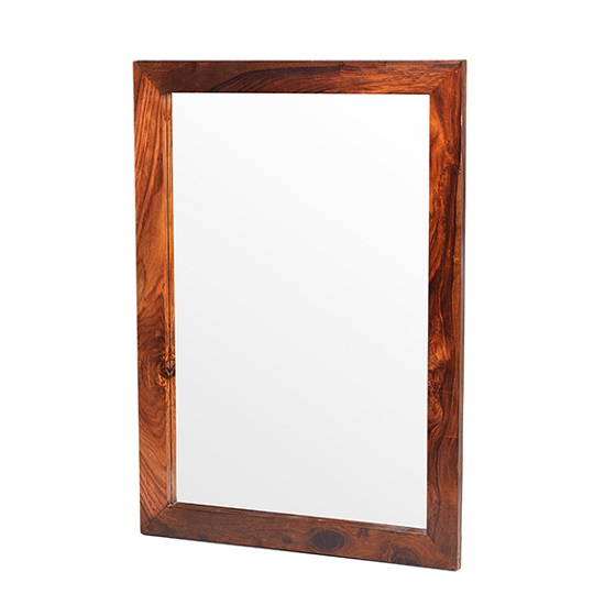 Read more about Payton wooden bedroom wall mirror wide in sheesham hardwood