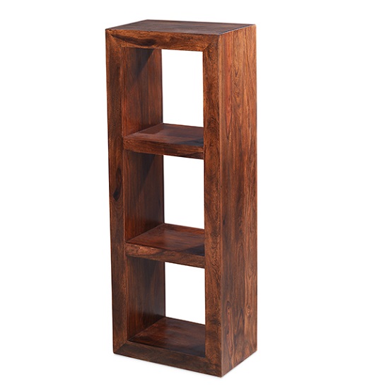 Payton Wooden Display Stand In Sheesham Hardwood With 2 Shelf