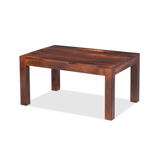 Photo of Payton contemporary wooden coffee table in sheesham hardwood