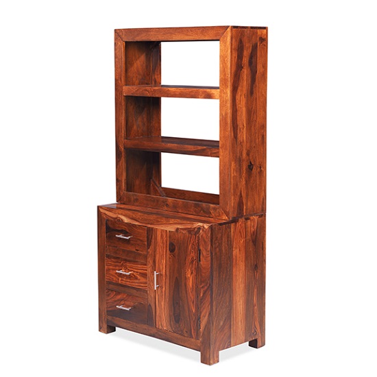 Product photograph of Payton Wooden Small Display Cabinet In Sheesham Hardwood from Furniture in Fashion