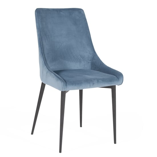 Read more about Payton velvet dining chair with metal legs in teal