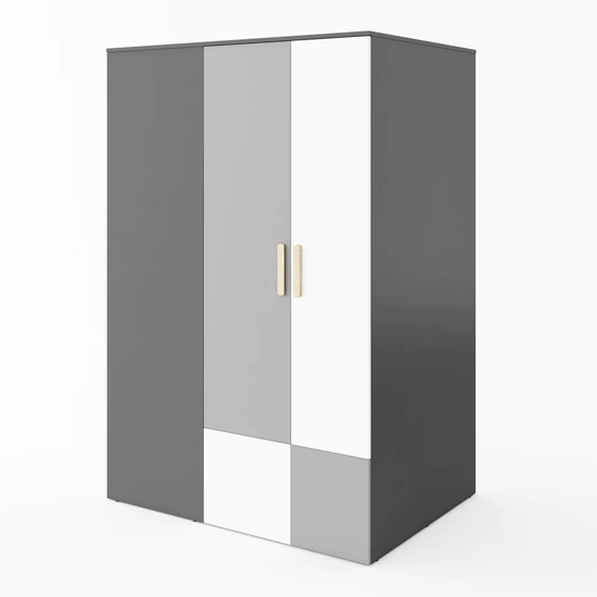 Product photograph of Pearl Kids Wooden Walk-in Wardrobe Left 2 Doors In Graphite from Furniture in Fashion