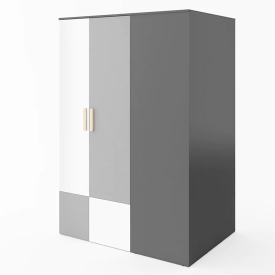 Product photograph of Pearl Kids Wooden Walk-in Wardrobe Right 2 Doors In Graphite from Furniture in Fashion