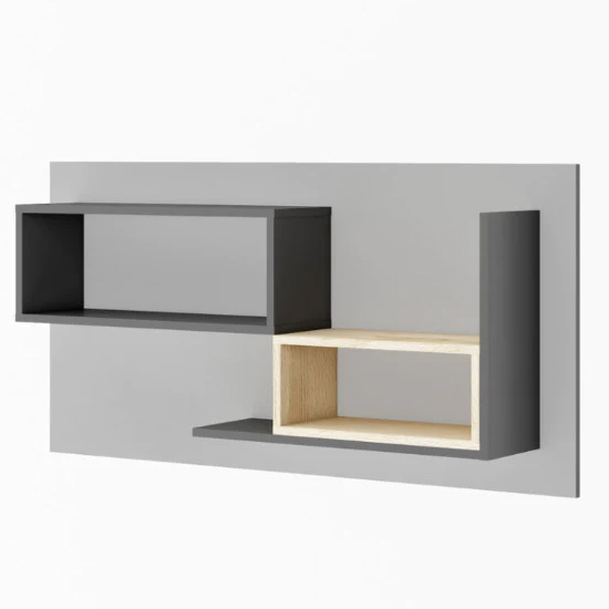 Product photograph of Pearl Kids Wooden Wall Shelf In Graphite from Furniture in Fashion