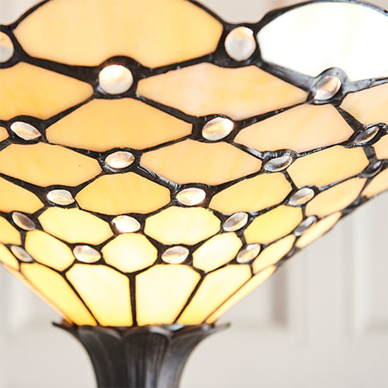 Pearl Tiffany Glass Uplighter Floor Lamp In Bronze_3