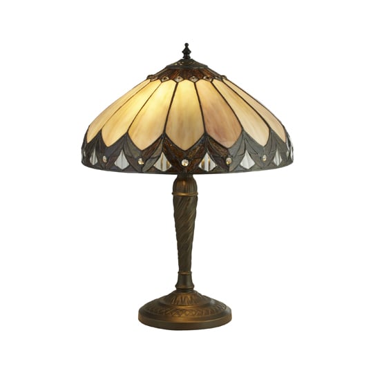 Read more about Pearl tiffany table lamp in multicolour