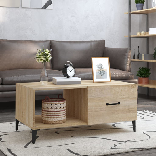 Read more about Pearl wooden coffee table with 1 flap in sonoma oak