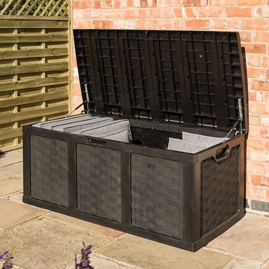 Read more about Peaslake plastic cushion storage box in graphite